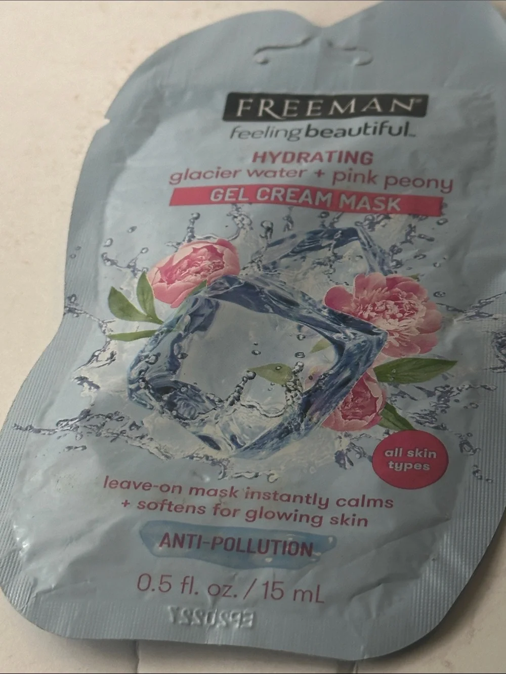 Freeman Hydrating Glacier Water + Pink Peony Gel Cream Mask — Pink